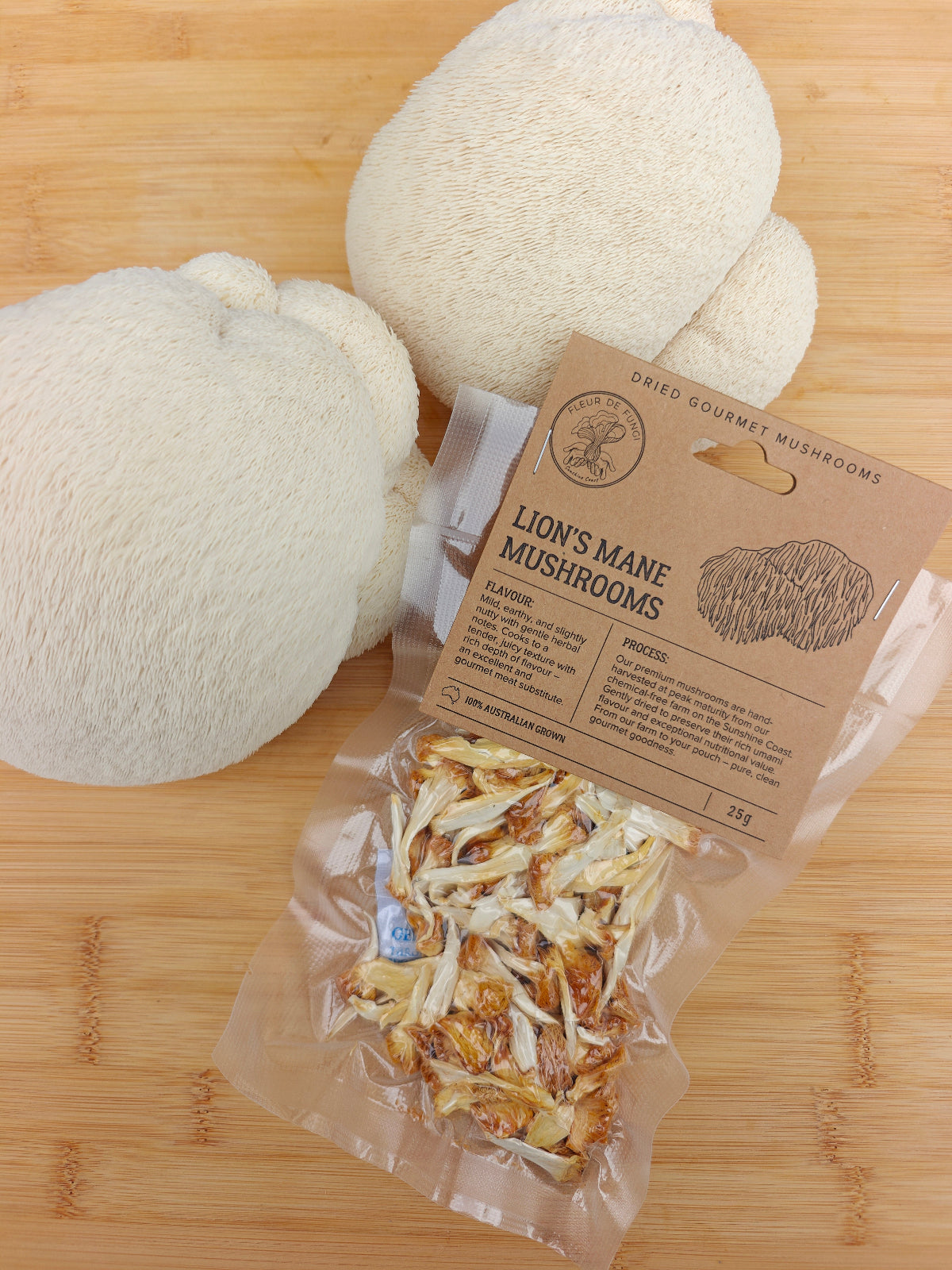 Dried Lion's Mane Mushrooms