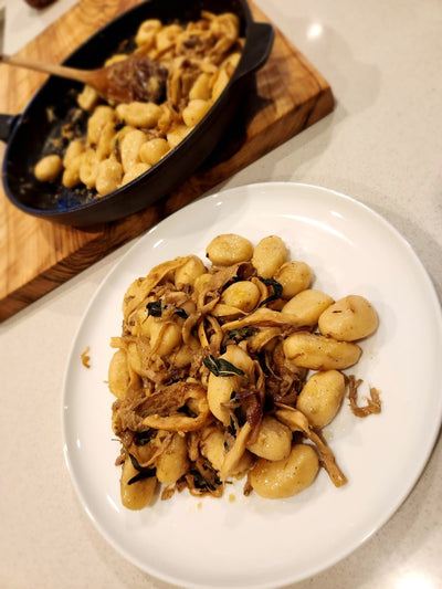 🍴 Oyster Mushrooms Gnocchi on Butter with Sage ❤️