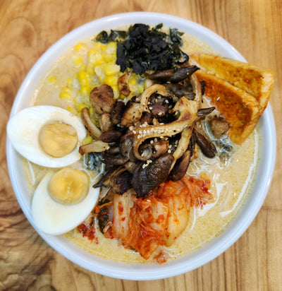 🍜 Vegetarian Lion's Mane and King of Pearl Oyster Mushroom Ramen ✨