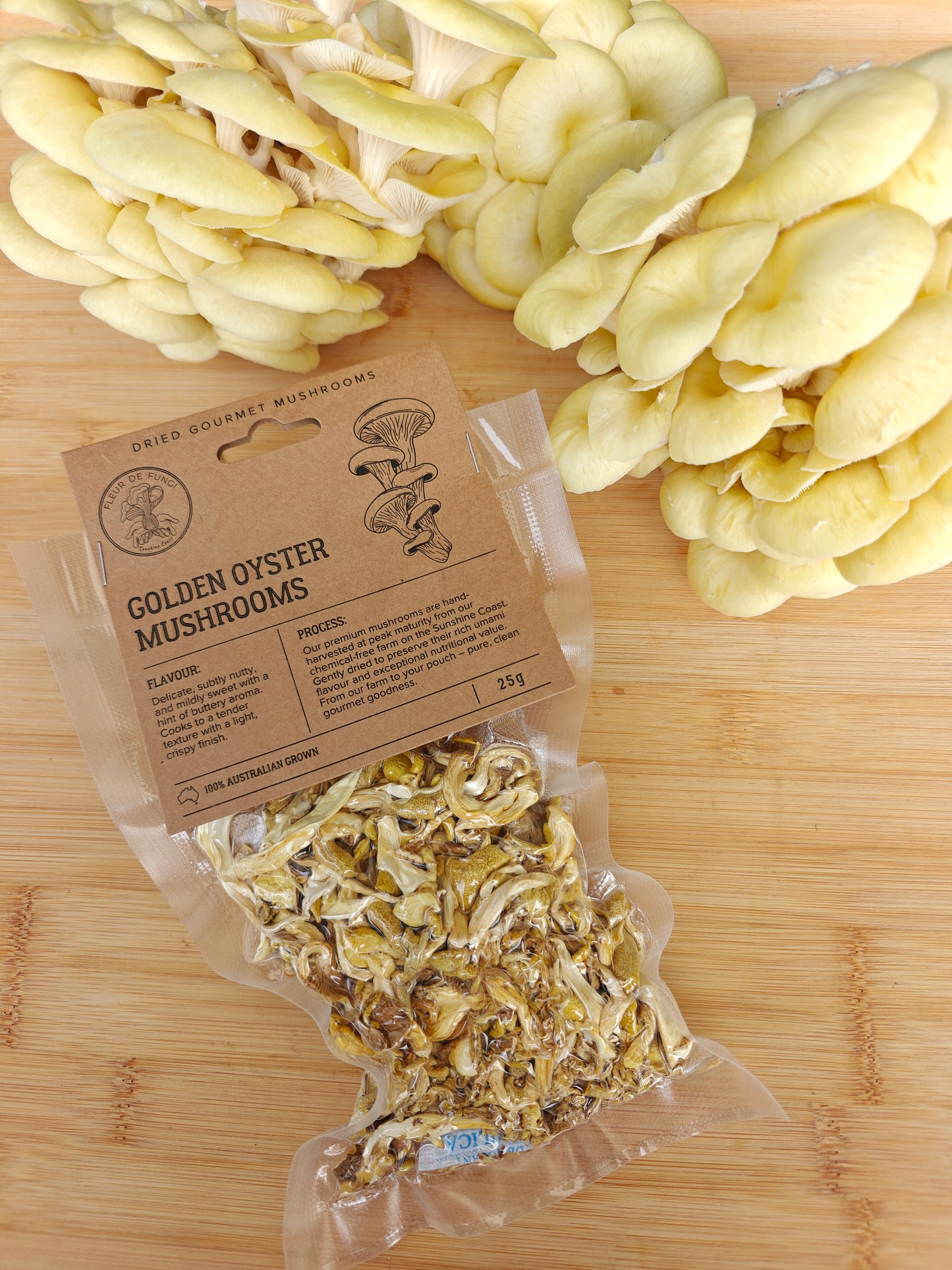 Dried Golden Oyster Mushrooms